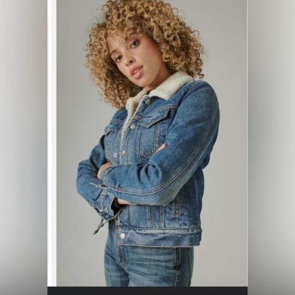 C.E. Schmidt WorkWear Denim Sherpa Lined Trucker Jean Jacket - Picture 2 of 5